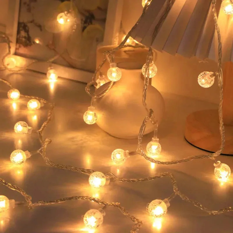 guirlande lumineuse blanc doré translucides moderne clips fixation usb batterieextérieur camping décoration noël led