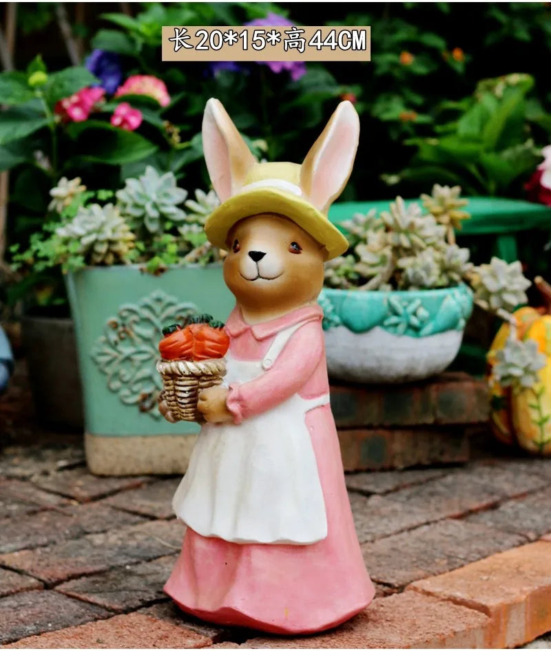 statue jardin lapin couple decor floral ornements paysagers decoration exterieure erotique erotique erotique erotique