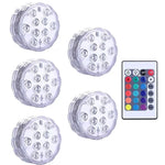 lampe led submersible transparente moderne 12 diodes rgb télécommande ip67 certifiée vde ul rohs