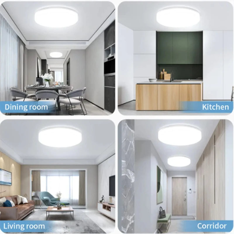 luminaire led rond blanc moderne minimaliste 15cm 18w 18cm 24w 23cm 36w 30cm 48w