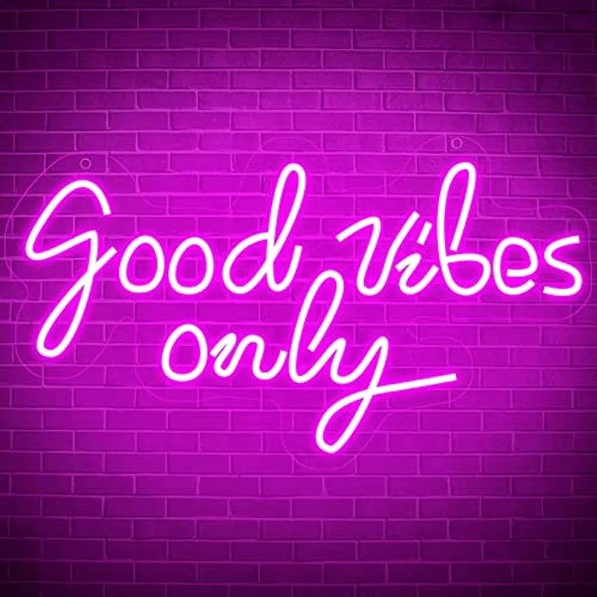 néon lumineux Good Vibes Only moderne rose bleu texte cœur réglable USB chambre coucher