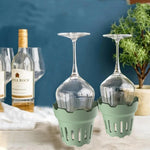 supports séchage bouteilles verres réutilisables silicone vert gris rose violet moderne minimaliste