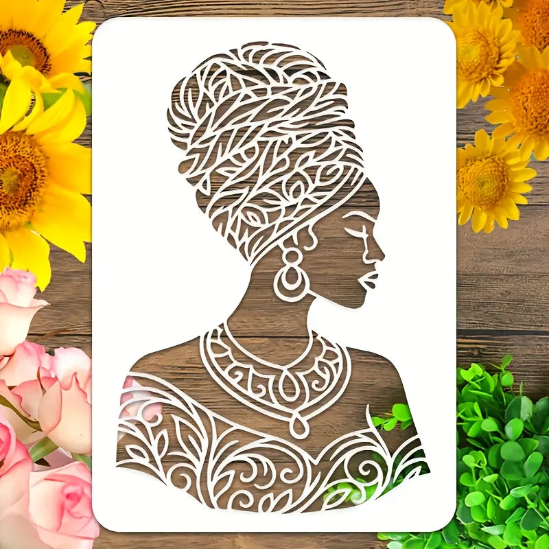 stencils floraux géométriques blancs artisanats détaillés peinture décoration murale scrapbooking