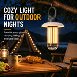 lanterne camping rechargeable transparente moderne gris jaune doré modes étanche crochet intégré