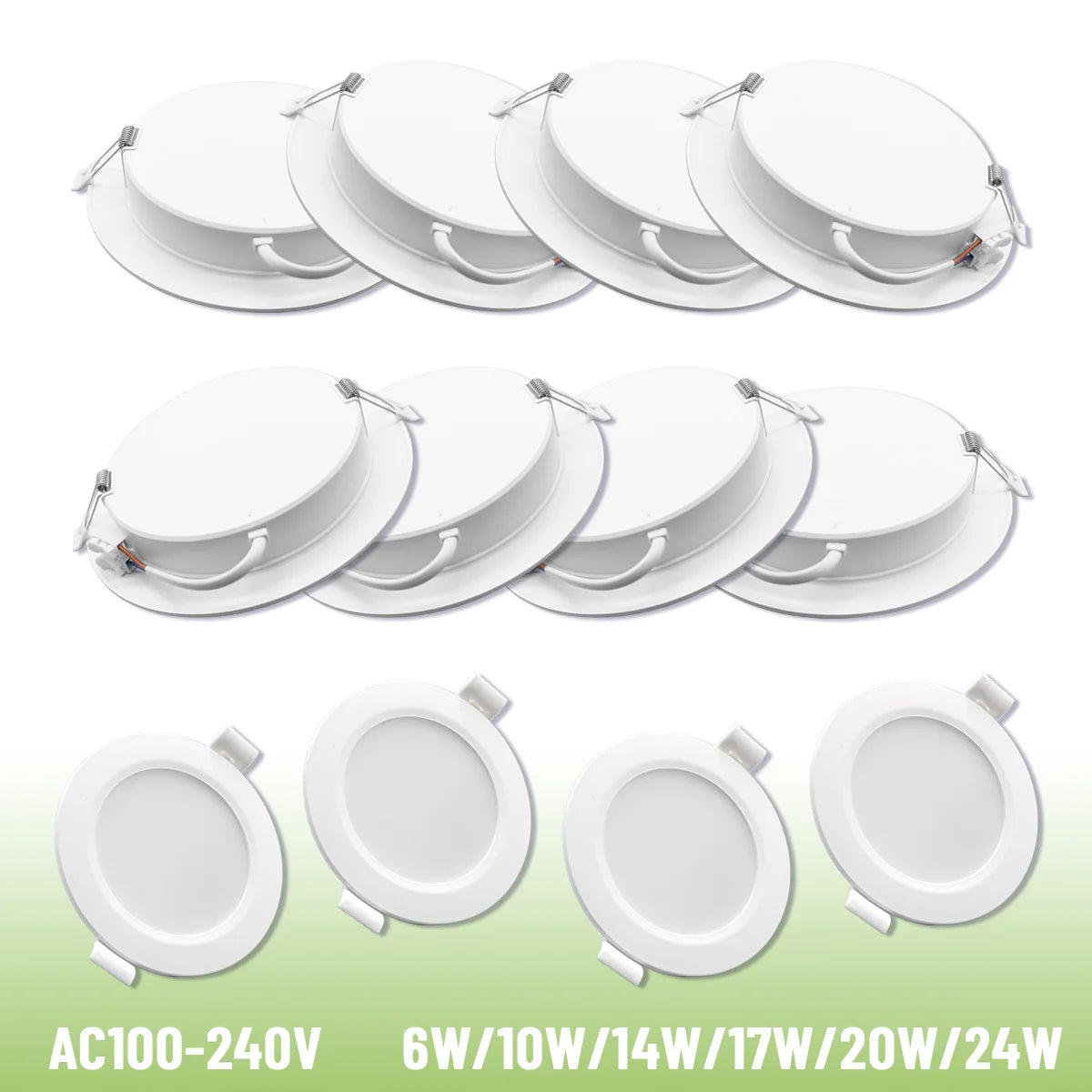 spots led blancs modernes 6w 10w 14w 17w 20w 24w 110v 240v 3000k 4000k