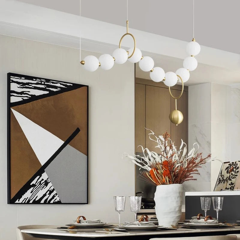 Lustre suspendu design éclairage réglable salle à manger