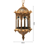 lanterne suspendue gothique verre transparent motifs floraux chambre salon étude