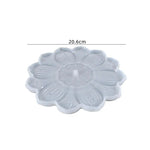 horloge murale silicone transparente chiffres romains motifs marbrés feuilles moderne