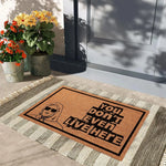 tapis d'entrée marron noir antidérapant résistant antibactéries moderne texture naturelle graphique 60x40cm