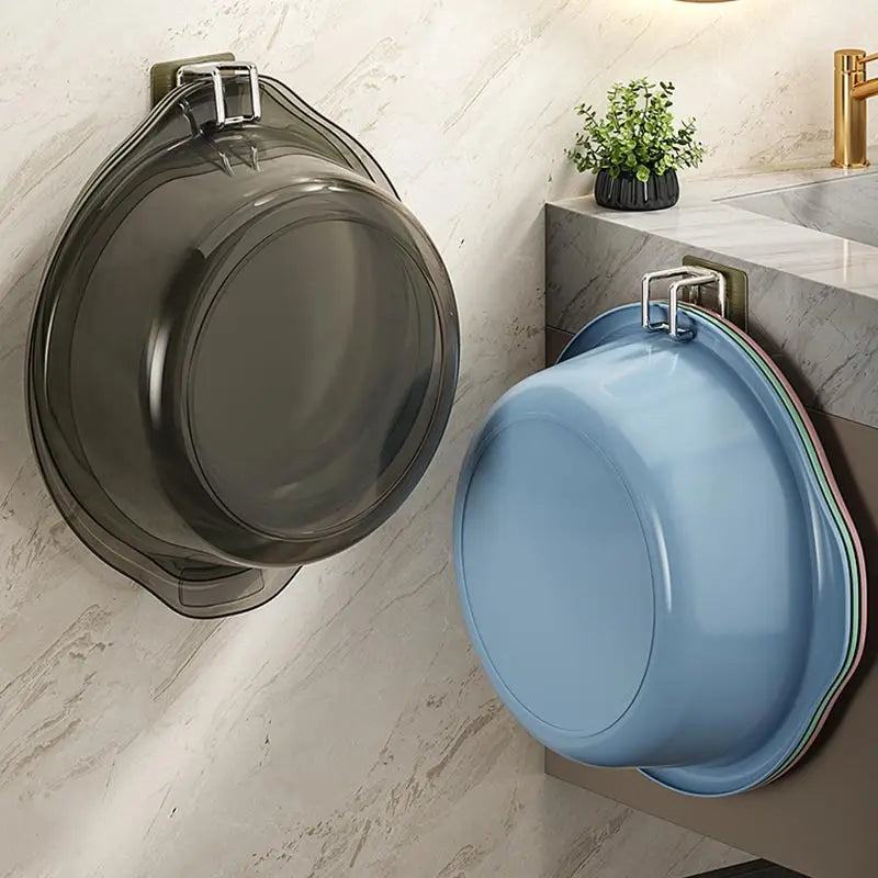supports muraux acier inoxydable moderne multiple utilisation adhésif fixations bols couverts rangement salle bains