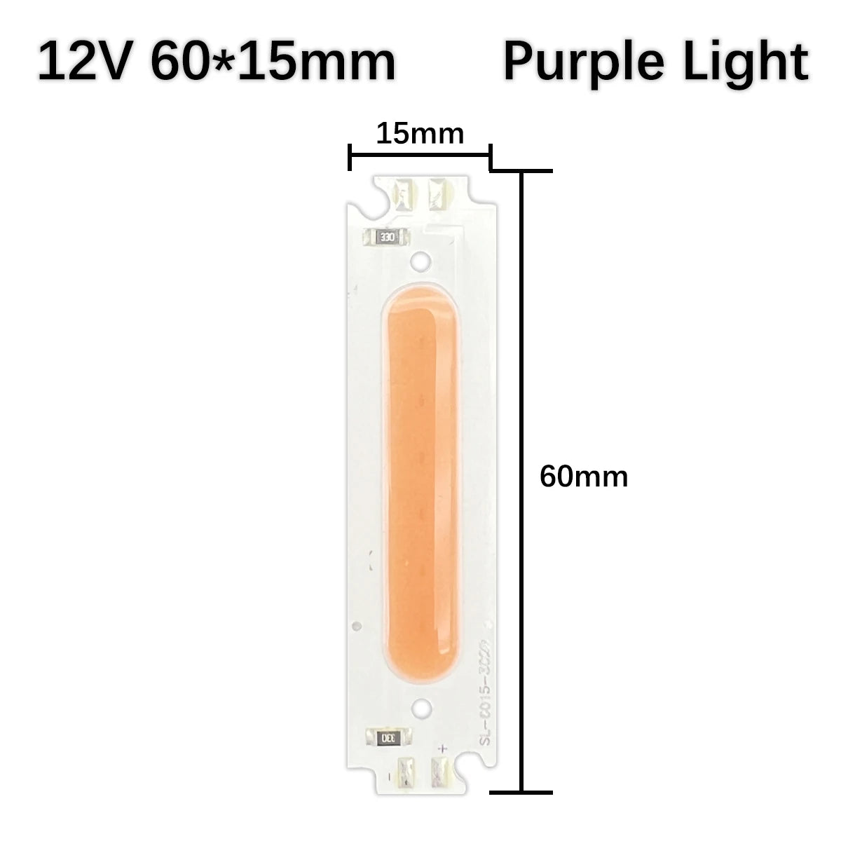 ampoules led cob 12v 2w vert clair orange blanc modernes diodes puces aluminium