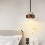 Lampes suspendues modernes lumières marron foncé texture granuleuse semi translucides chambre salon
