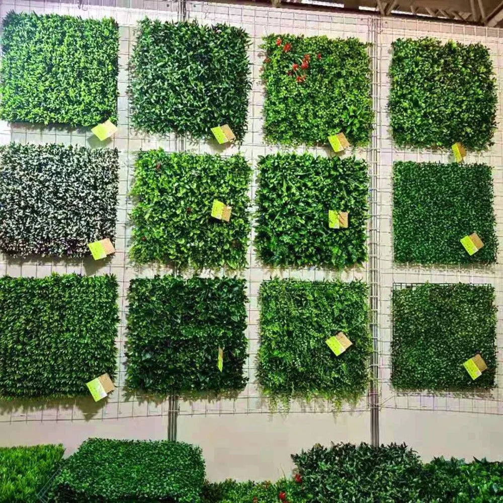 plantes artificielles modernes feuilles vertes fleurs violettes rouges extérieures décoration intime résistantes uv