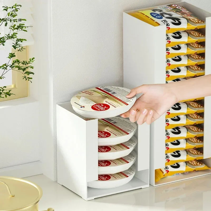 rangement vertical moderne support feuilles blanc organisation épurée minimaliste pratique économie espace