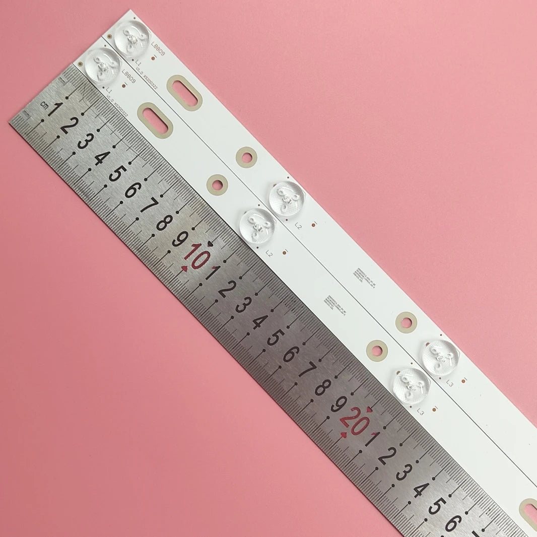 bande led éclairage tv blanc moderne connecteurs 59cm 7lames 3v