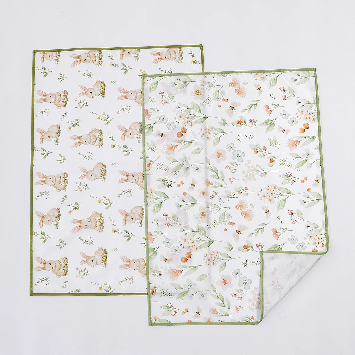tapis bébé animaux mignons oiseaux lapins koalas 70cm 50cm polyester beige clair imperméable réutilisable