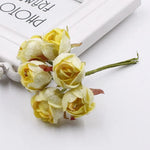 bouquet fleurs artificielles roses velours mariage scrapbooking décoration vintage romantique rouge blanc violet