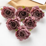 fleurs artificielles roses soie feuilles vertes décoration mariage fête maison scrapbooking