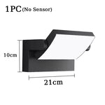 Lampe murale extérieure LED moderne capteur lumière ip65 fixations murales texturées