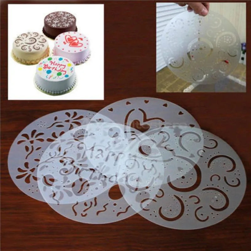 moules gâteau réutilisables divers motifs blanc bleu doré rose moderne élégants abstraits floraux géométriques