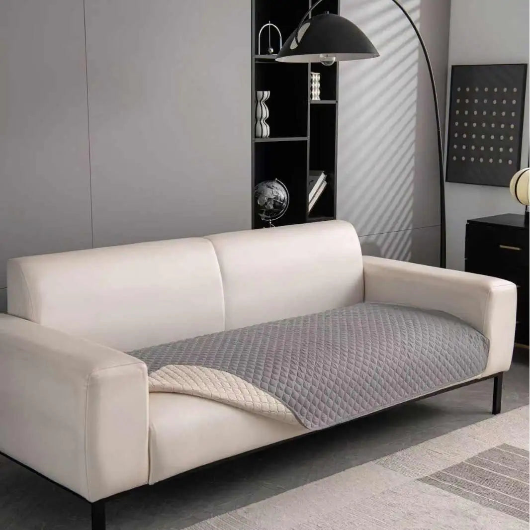 housse canapé imperméable quiltée moderne salon protection animaux enfants gris beige universelle