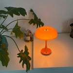 veilleuse lampe table forme champignon couleur orange moderne anti dérapant led usb rechargeable