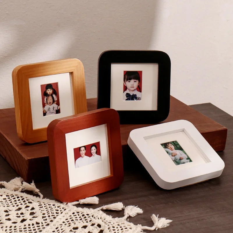 cadre photo vintage bois naturel noir blanc minimaliste classique petite photo frame decoration maison