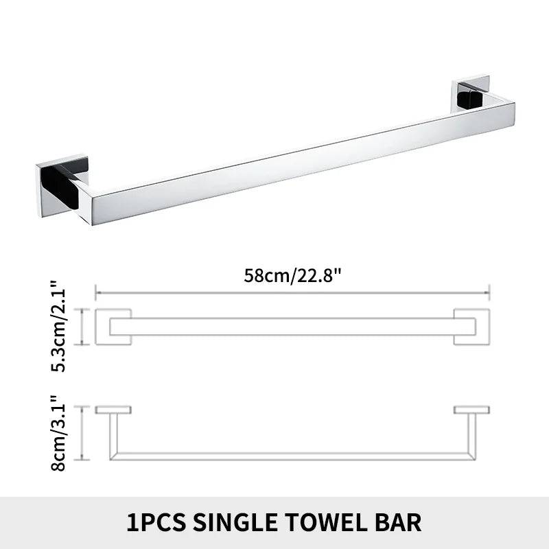 porte serviettes mural acier inoxydable noir doré argenté lisse moderne vis