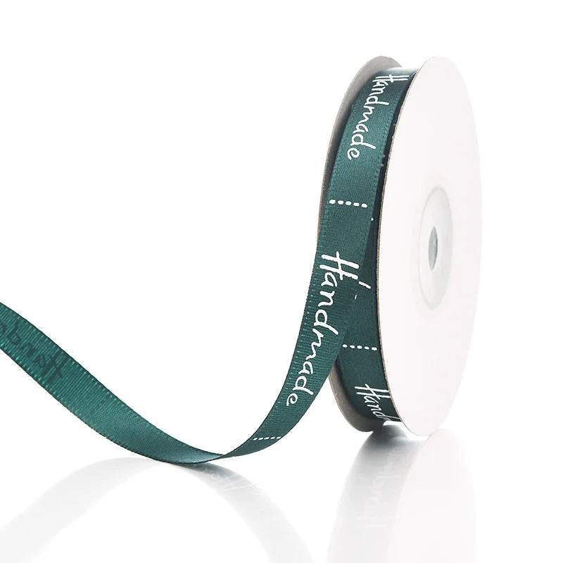 ruban polyester main noir blanc beige rose vert élégant minimaliste 25 yards 1cm