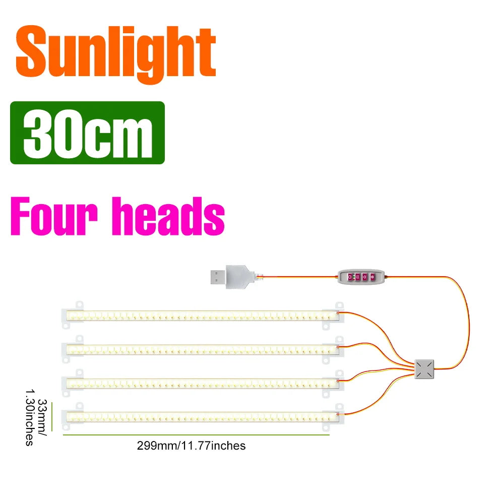 lampe led plante 30 50cm blanc rose bleu moderne clips adaptable usb