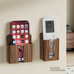 support mural adhésif bois grainé moderne rangement téléphone télécommande chambre salle bain