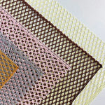 filet pêche maille polyester 30x30cm or gris jaune marron respectueux environnement non stick