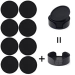 coasters silicone antidérapants antiadhésifs noirs modernes boissons chaudes froides table transparents respectueux environnement