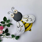 sculpture métal libellule abeille couleur aile transparente artisanale jardin extérieur decoration vertical horizontal