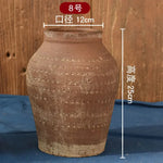 vase chinois céramique rayures ethniques fleurs artificielles vert bleu marron gris salon decoration
