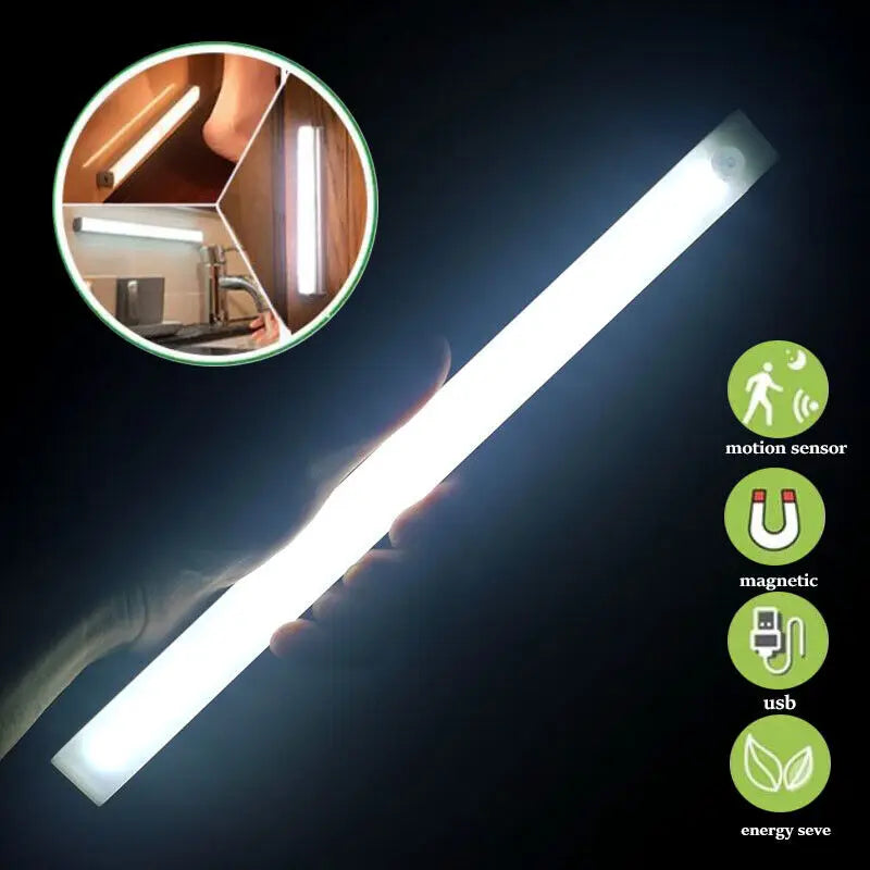 lampe led sans fil rechargeable détecteur mouvement adhésif rectangle blanc moderne induction 3m