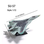 avion militaire su57s camouflage bleu gris blanc base noire réaliste assembler collection maison