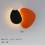 lampe murale moderne abstraite orange bleu blanc éclairage quotidien artistique LED ambiance chambre salon