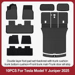 tapis sol voiture tesla model noir rayures horizontales moderne résistants lusure 10pcs sets