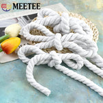 corde coton tressée 5m blanche haute résistance finition enduite rustique franges