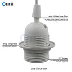 suspension lampe moderne kit noir blanc clips e27 ampoule support câble 1.8m interrupteur 303