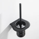 brosse wc noir support mural inoxydable moderne ensemble nettoyage toilette