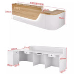 comptoir accueil moderne blanc tiroirs rangement mobilier commercial luxe minimaliste