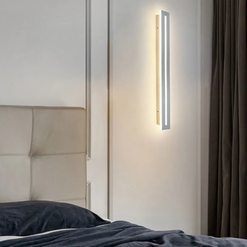 lampe murale led moderne gris or blanc noir 40cm 60cm 80cm éclairage quotidien