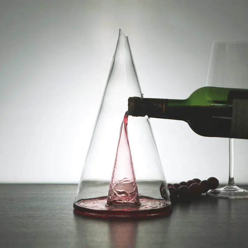carafe vin verre moderne transparente 750ml 350ml minimaliste conique sophistication table