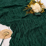 chemin table crêpe plissé moderne vert foncé bleu marine rose rouge mariage fête action
