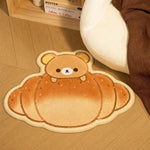 tapis décoration kawaii ours mignon pelucheux antidérapant intérieur maison salle bain chambre entrée