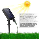 guirlande lumineuse led solaire modes multicolore moderne télécommande étanche ip65