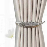 anneau fenêtre or plumes fleurs moderne décoratif fixations anneaux plumes fleurs 44cm
