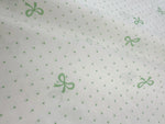 tissu popeline coton biodegradable 160x50cm moderne rayures diagonales points nœuds blanc bleu rose vert
